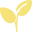 icon paysagiste avec deux feuilles